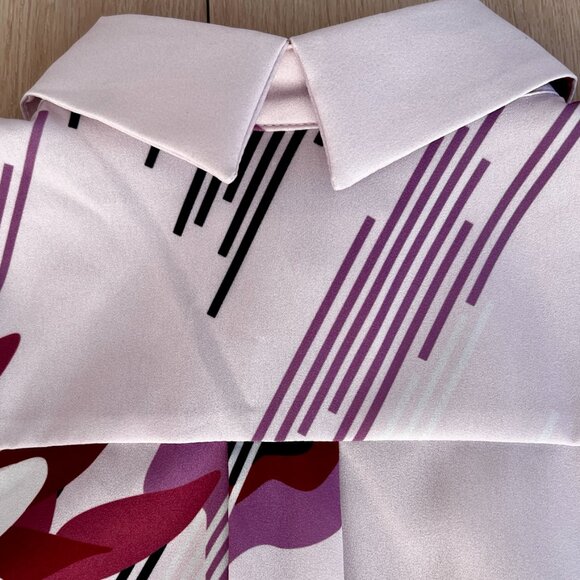 NWT NU PARCC The Color House Pink Floral Shirt Dress with Pockets Size 6 / Small - Picture 8 of 16